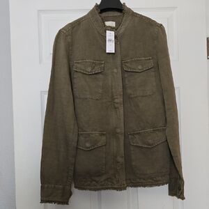 LOFT Khaki Green Military Style Field Jacket Size Small ⭐️NWT⭐️